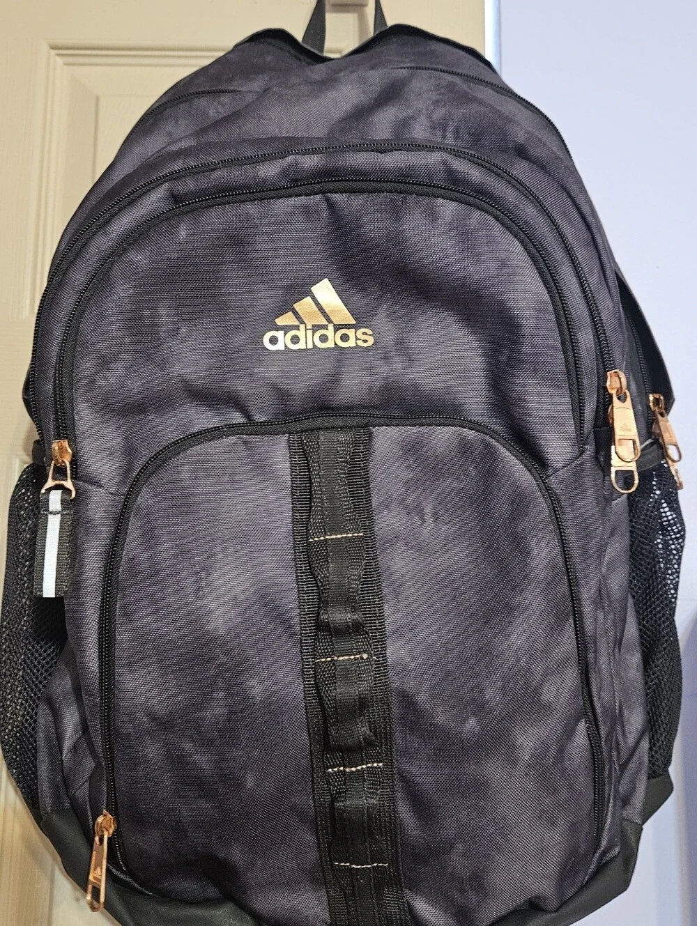 Adidas Prime 7 Black Backpack with Rose Gold Accents